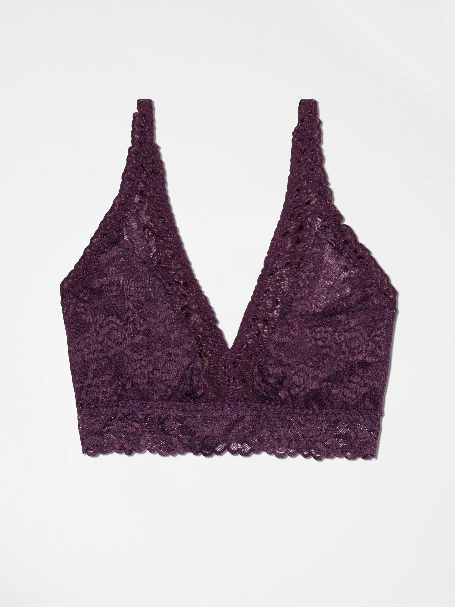 Bralette en dentelle Curvy - Prune italienne