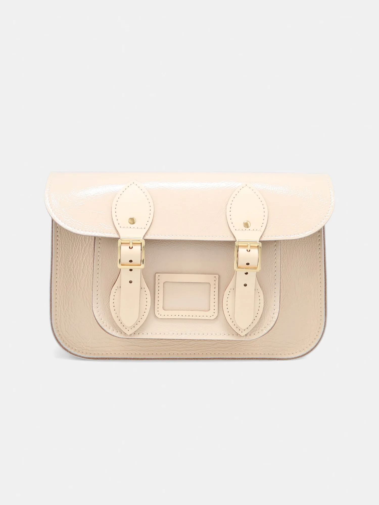 The 11 Inch Satchel - Vanilla Patent