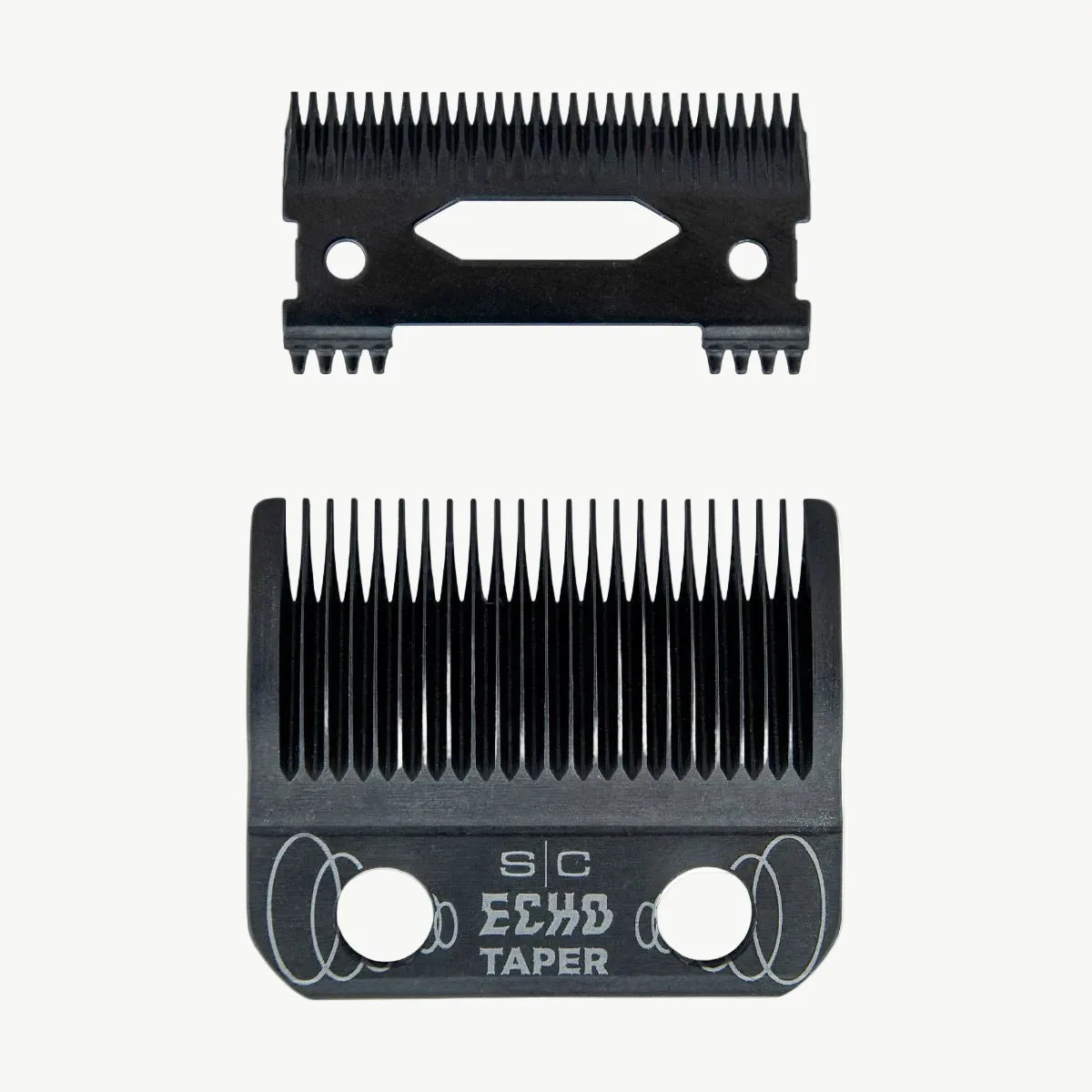 Black DLC Echo Taper Clipper Blade & Deep Tooth Cutter