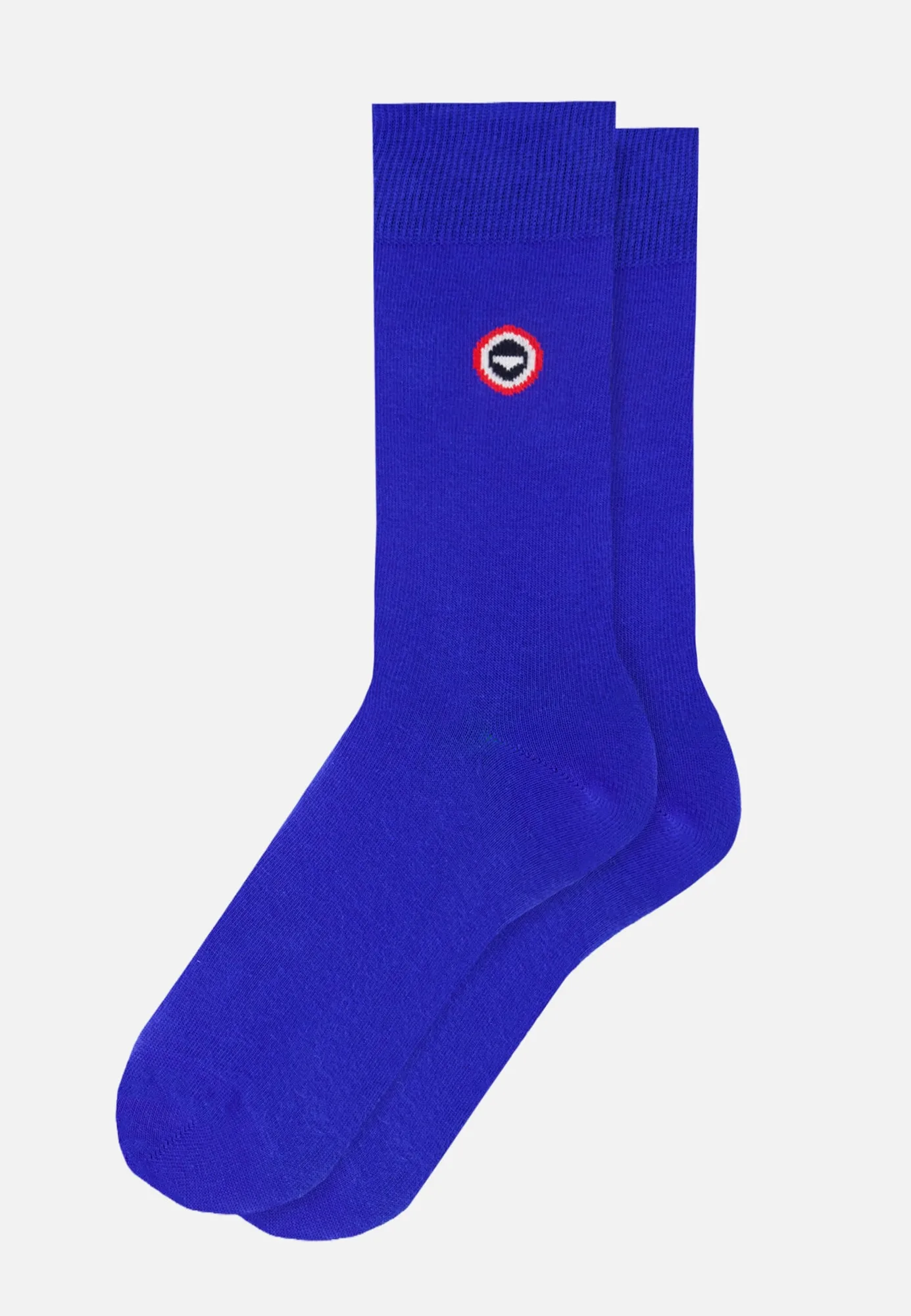 Chaussettes mi-hautes unies bleu - Robuste Bleu Nautique
