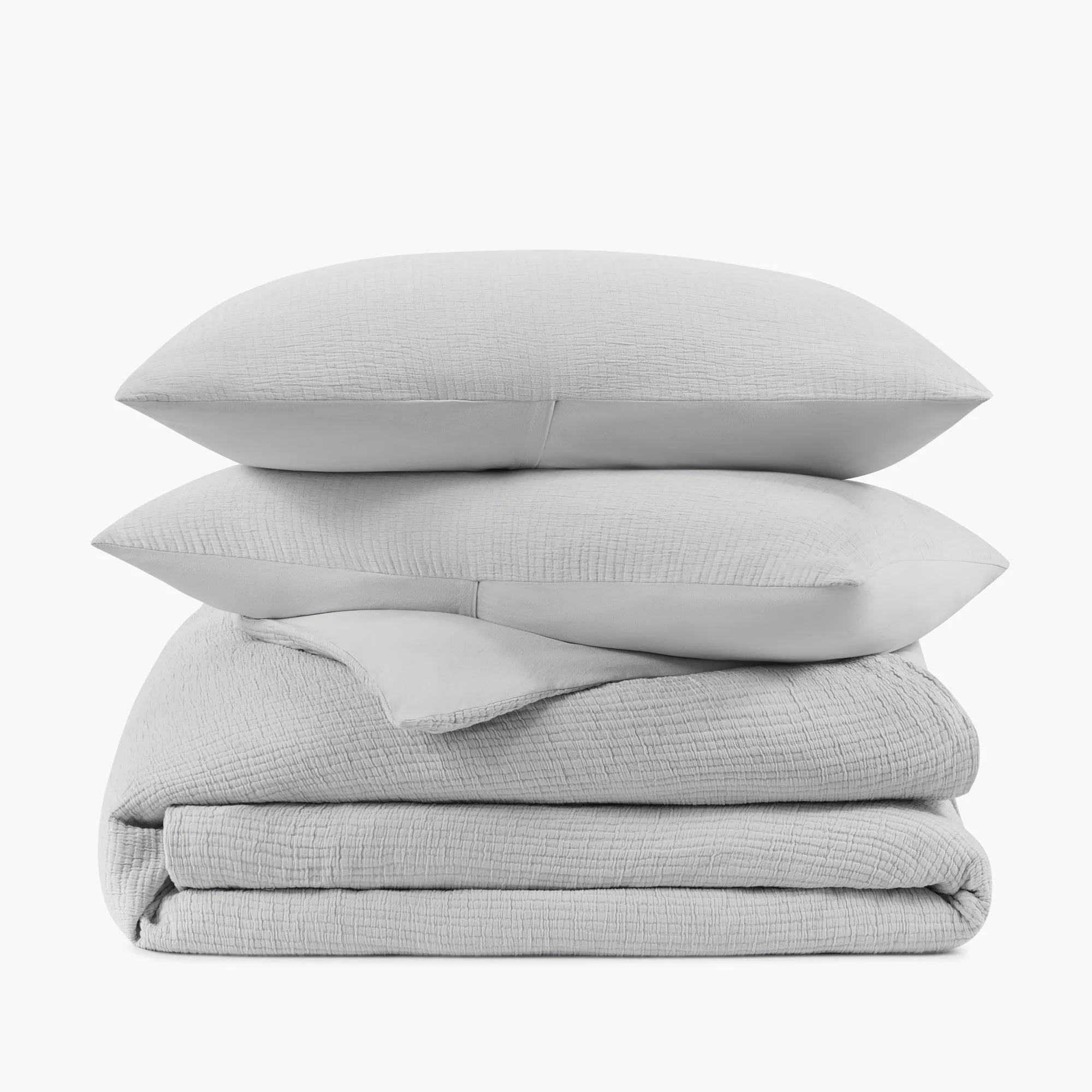 Organic Crinkle Matelasse Duvet Cover