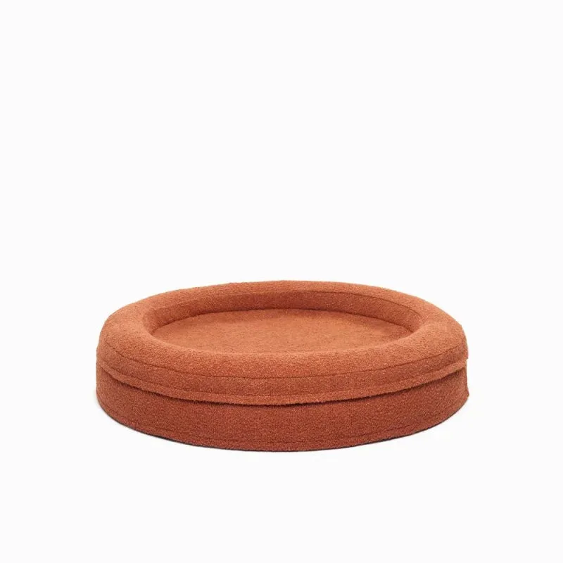 Housse de lit ronde Bouclé - Terre cuite