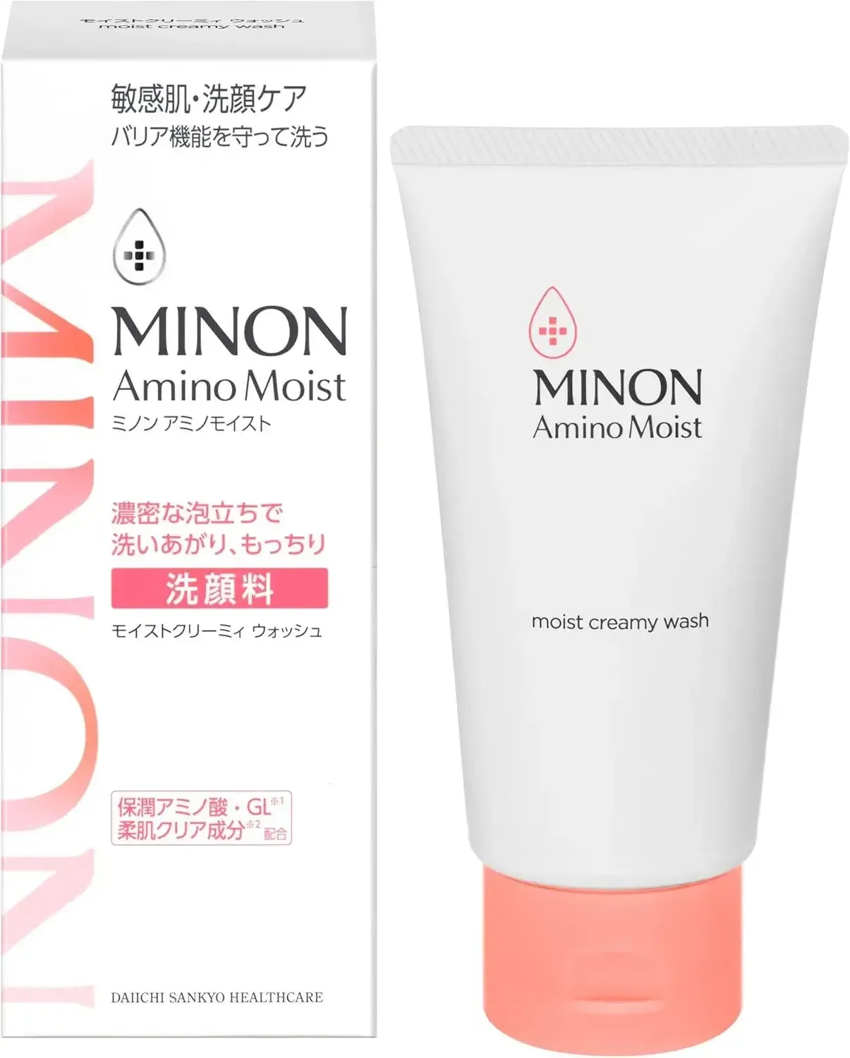 Minon Amino Moist Creamy Wash 100g for Sensitive Hypoallergenic Skin