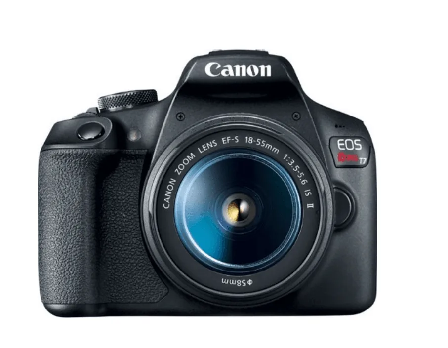 Canon - EOS Rebel T7 DSLR Video Camera with 18-55mm Lens - Black