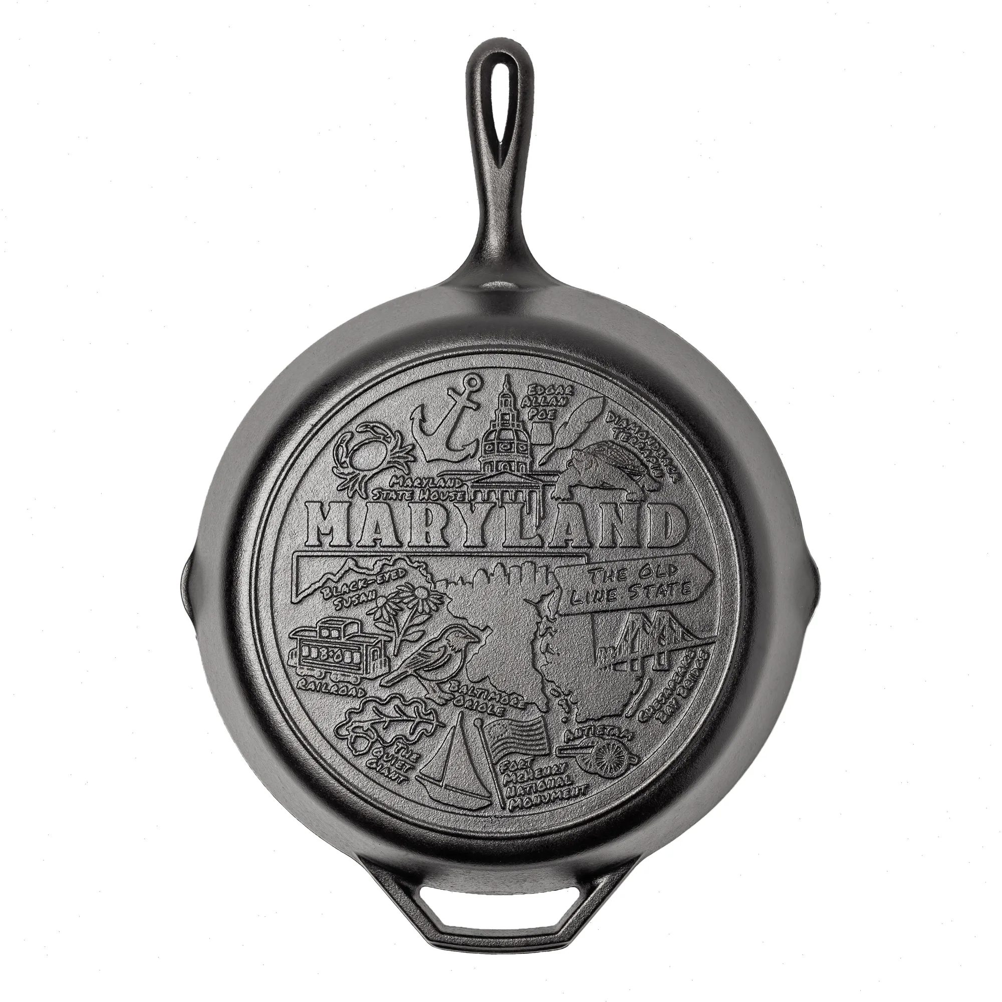 American Road Trip: 12 Inch Seasoned Cast Iron Skillet, Maryland