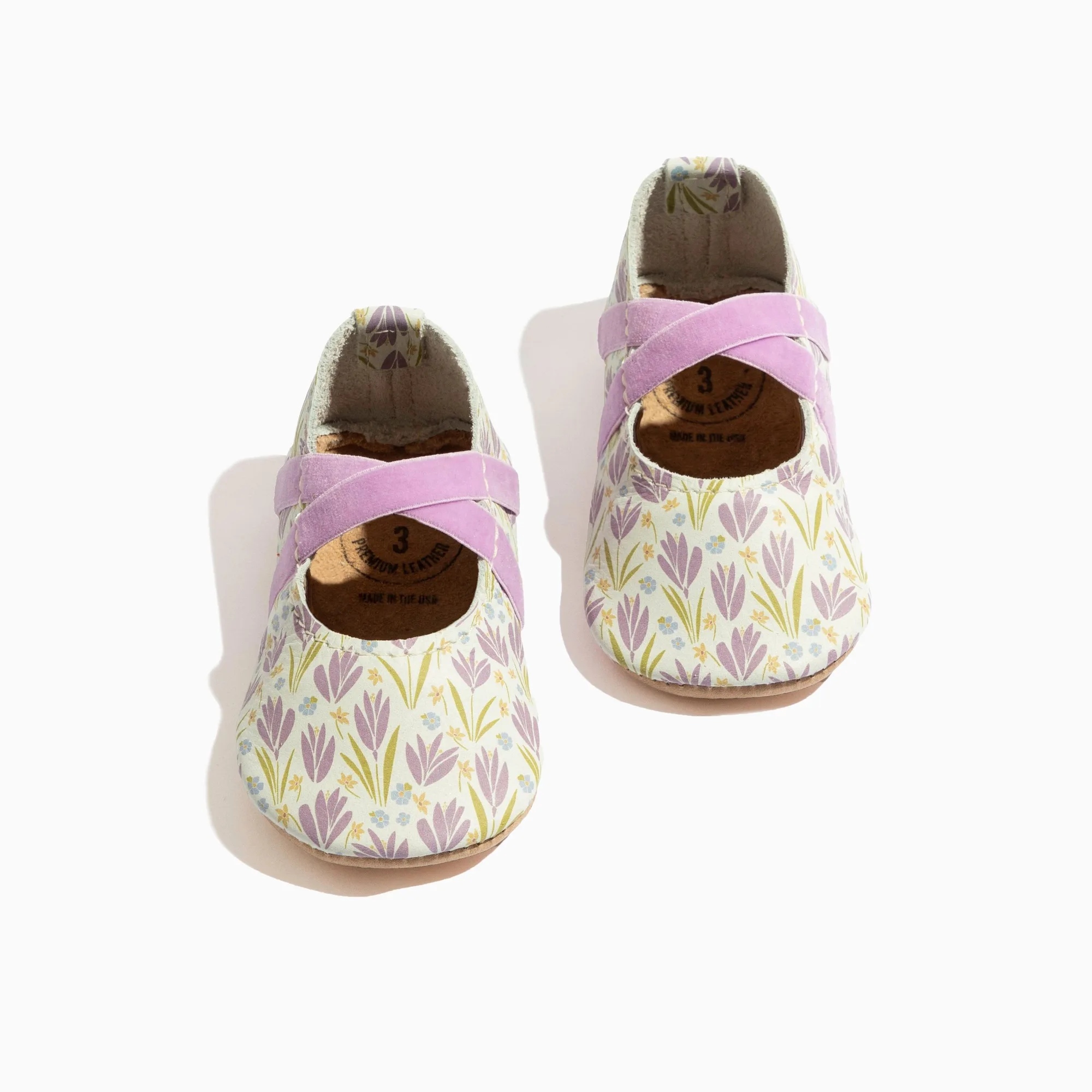 Paarse Tulp Balletschoentje Babyschoen