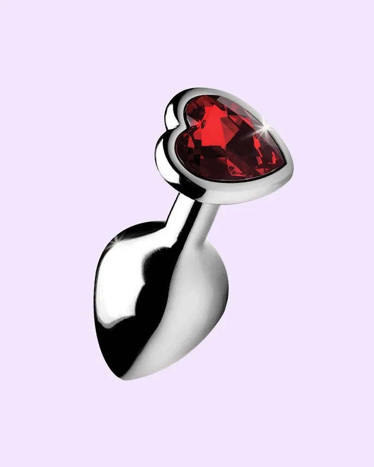 Booty Sparks Red Heart - Gem Anal Plug