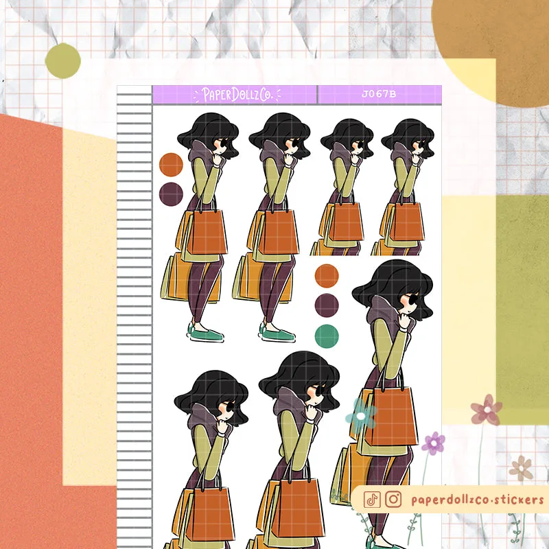 PaperDollzCo Shopping Planner Sticker | J067b