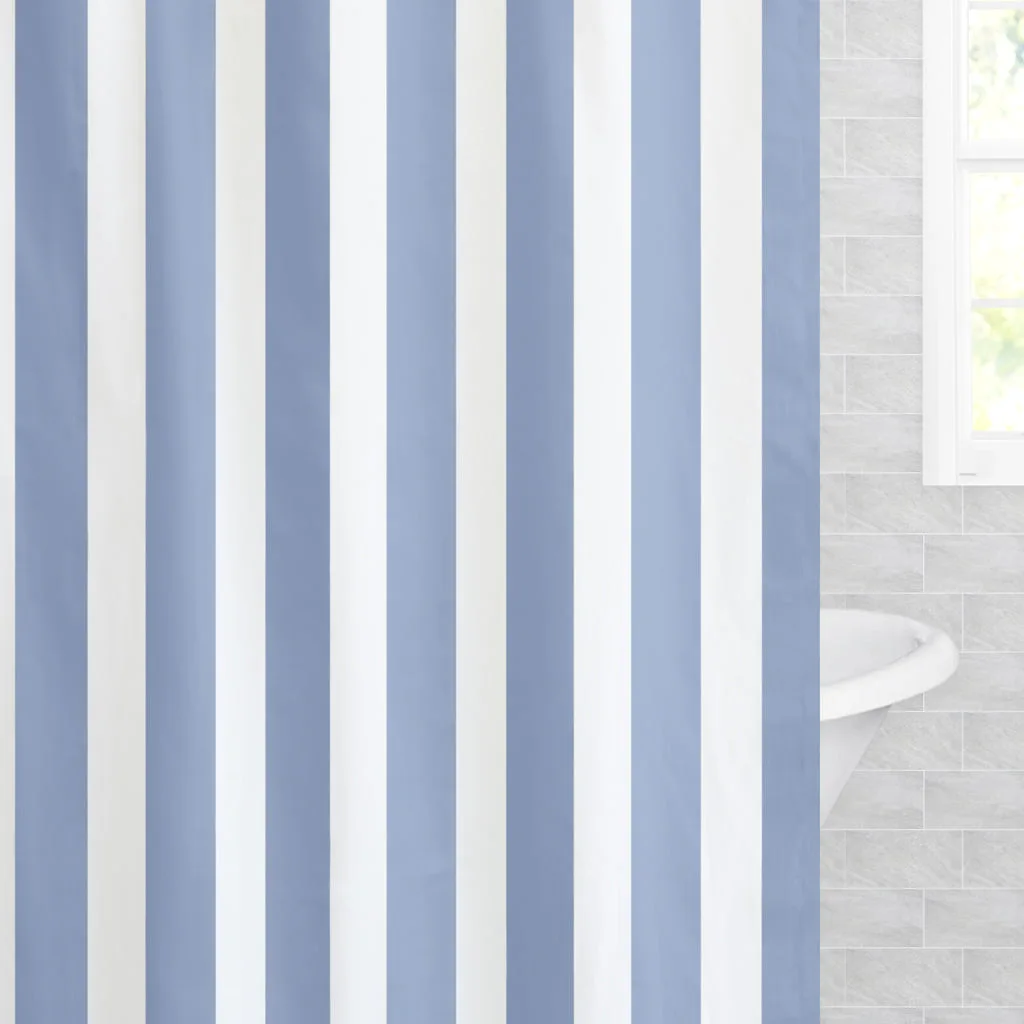 The Coastal Blue Sailor Striped Shower Curtain