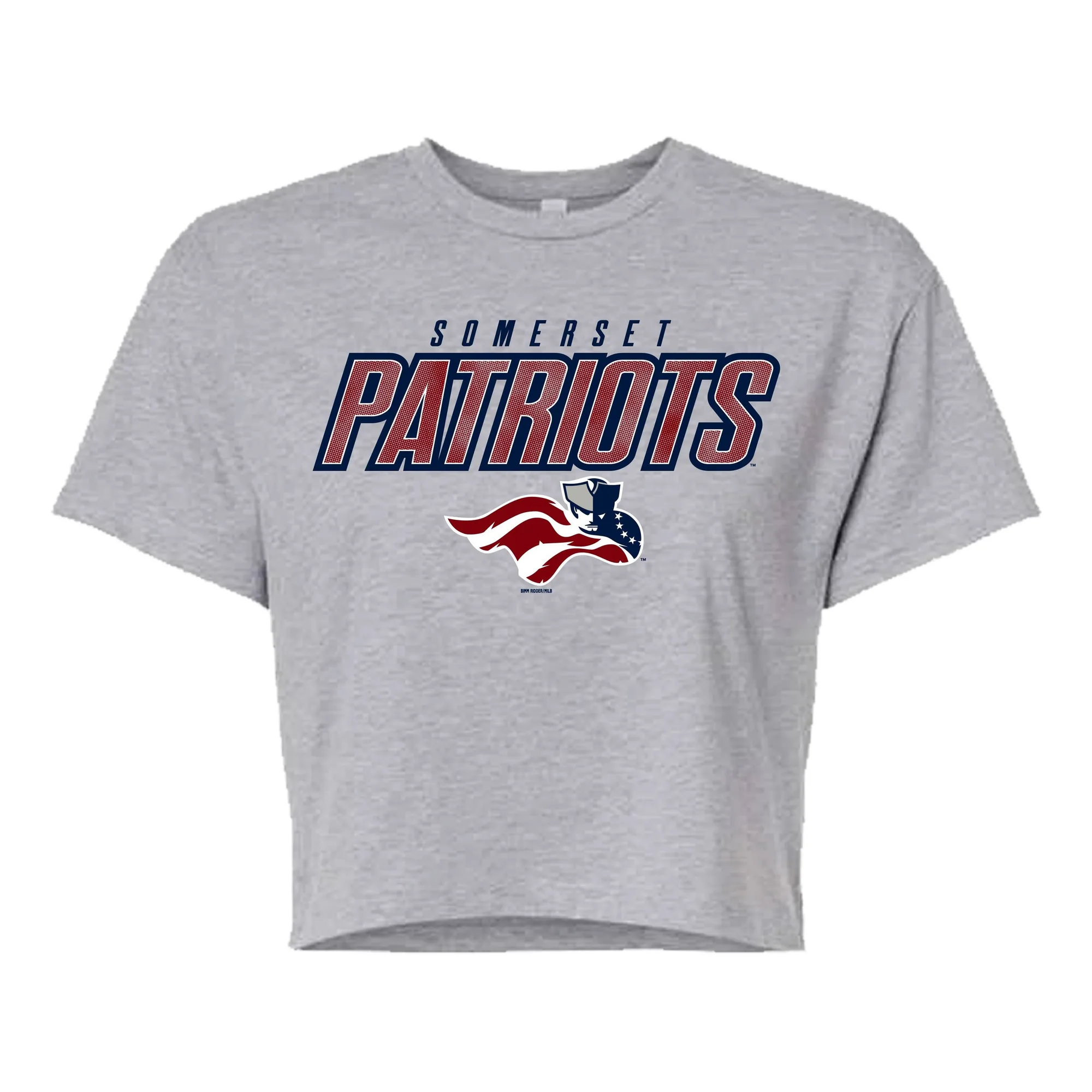 Somerset Patriots Damen Heather Grey Zee Crop Top T-Shirt