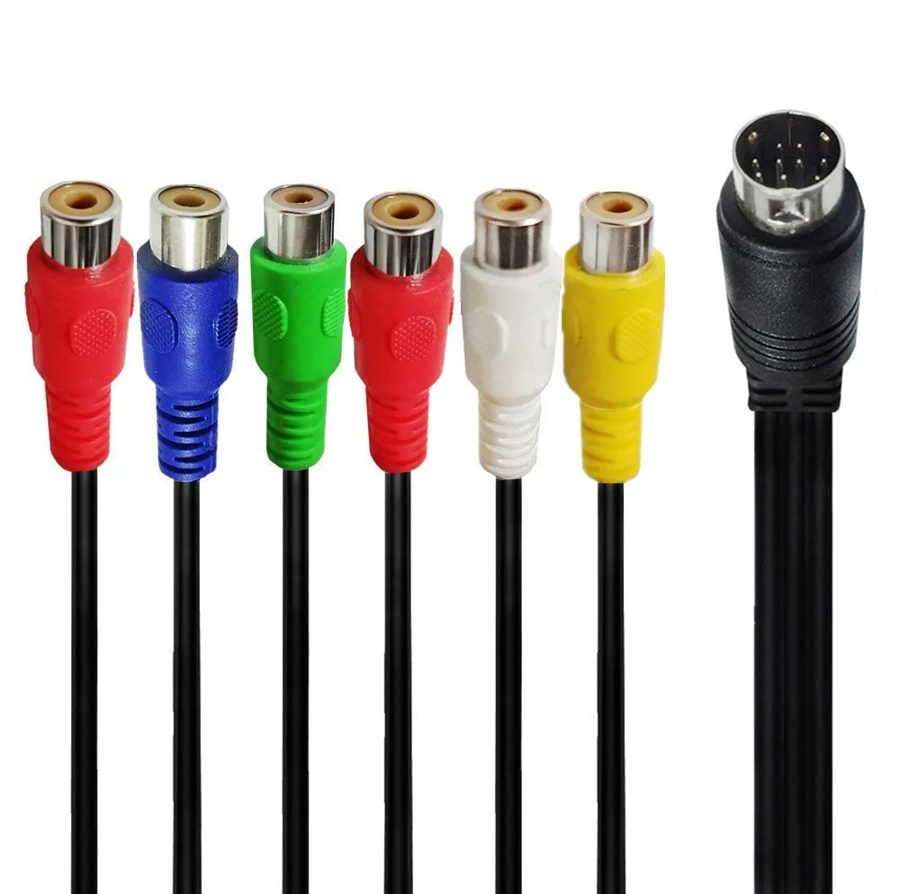 10 Pin DIN to 6 RCA AV Cable: Composite & Component Guide