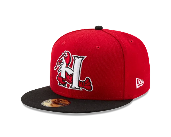 Hickory Crawdads New Era Home 59Fifty Fitted Cap