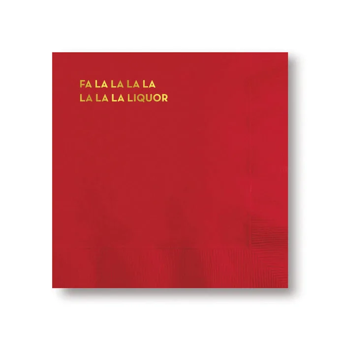 fa la la liquour napkins