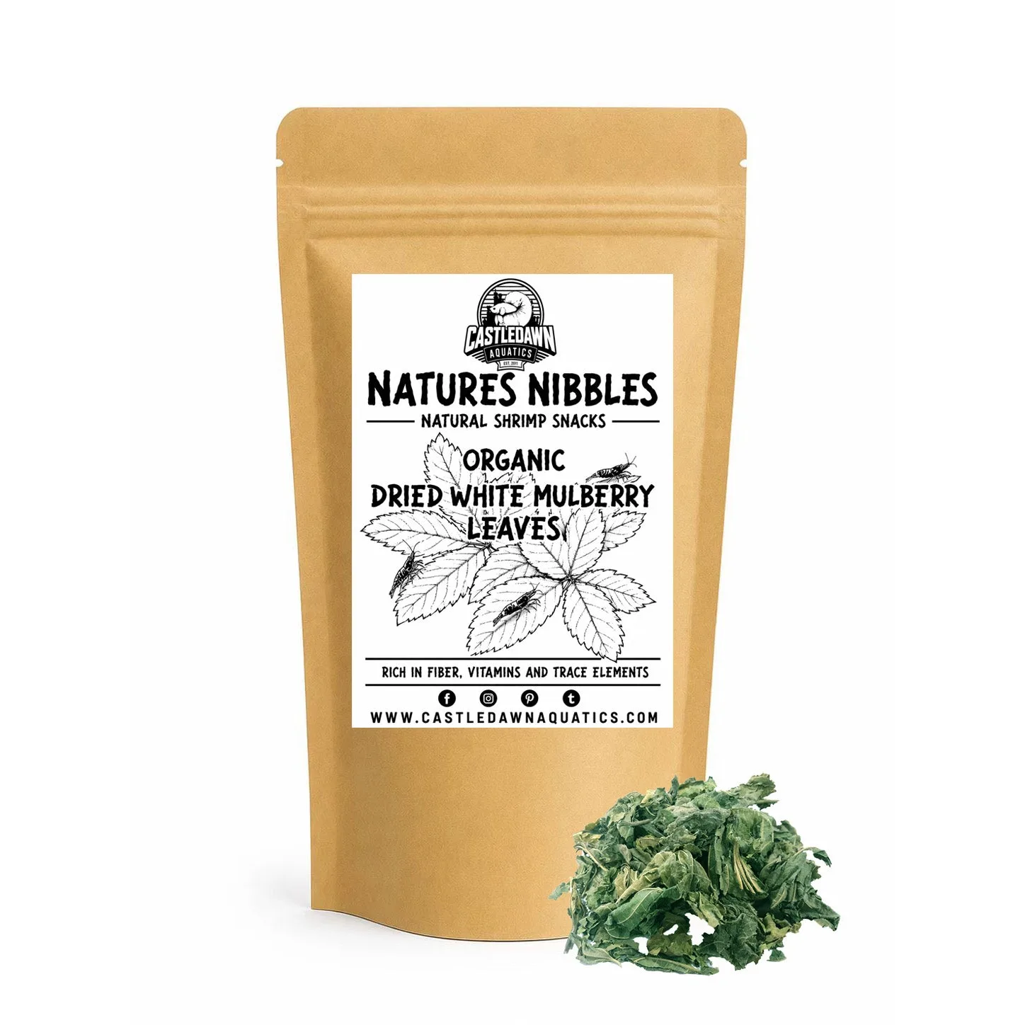 Natures Nibbles Shrimp Snack Dried White Mulberry leaves 100g