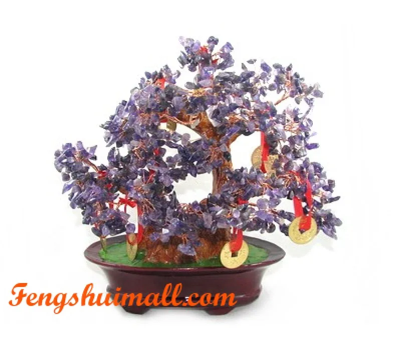 Hướng dẫn mua cây bonsai pha lê thạch anh tím với 9 đồng xu