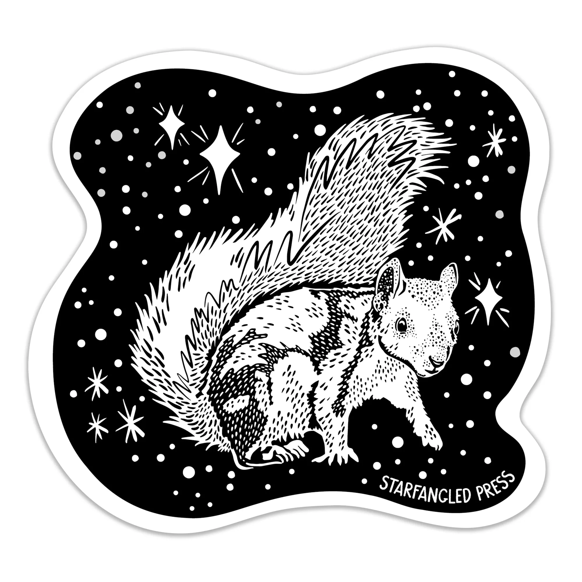 宇宙白松鼠貼紙