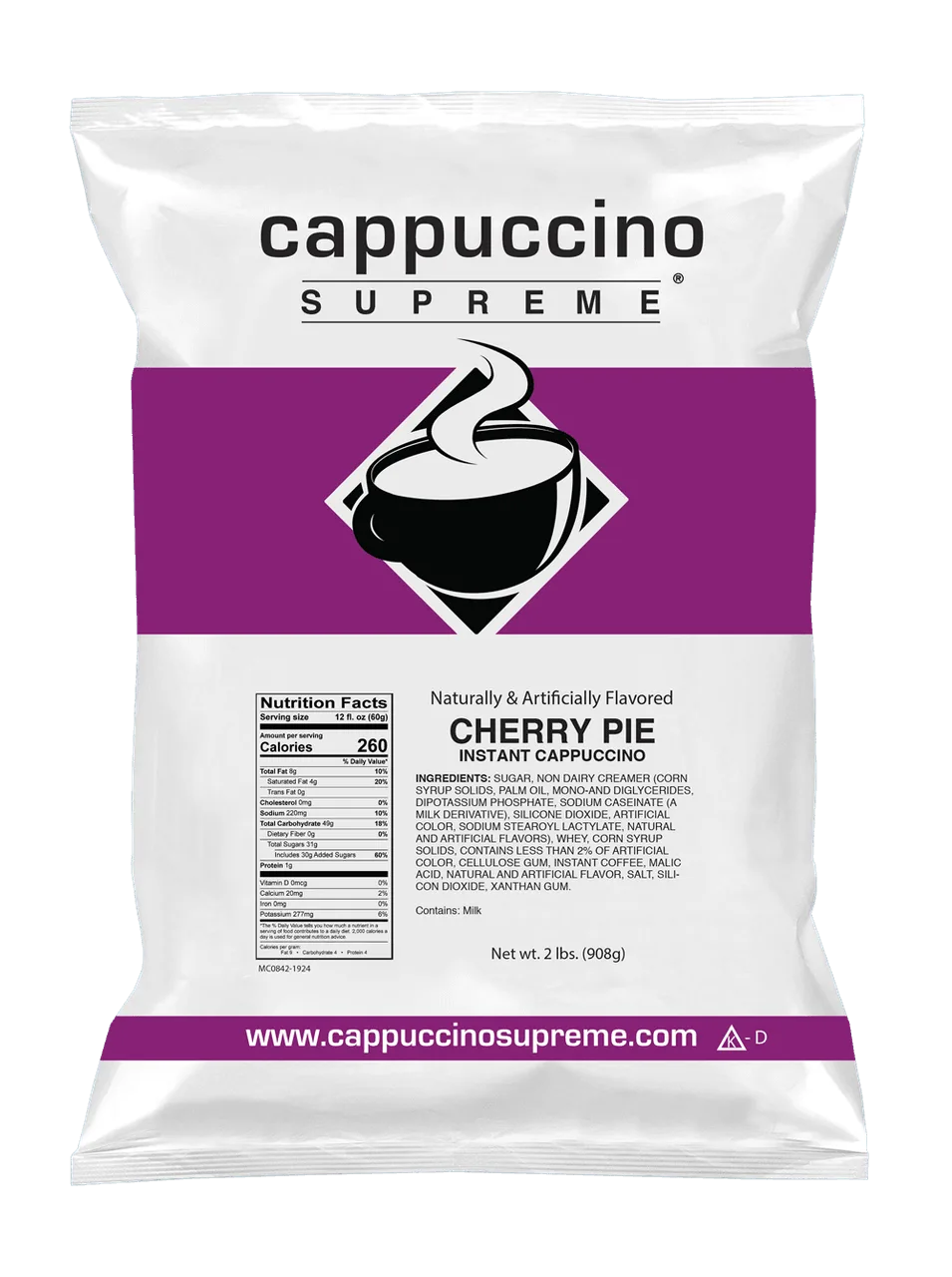 Cherry Pie Instant Cappuccino Mix 2 Lb. Bag