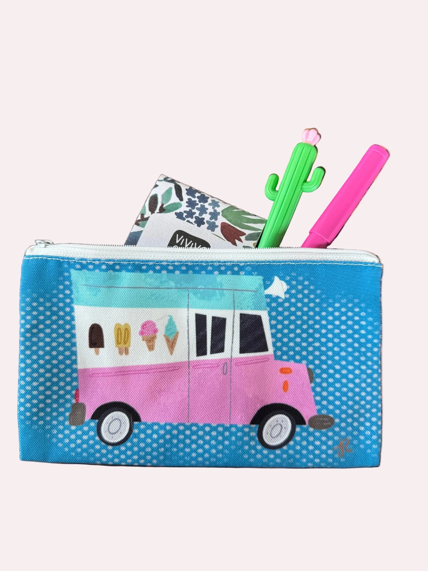 Ice Cream Truck Pencil Pouch | Zipper Pouch | Small Organizer