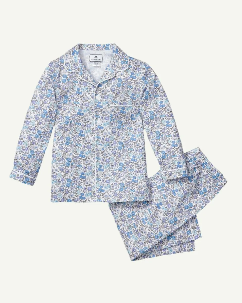 Petite Plume | Lasten pyjamasetit Fleur D'Azur -kuosilla