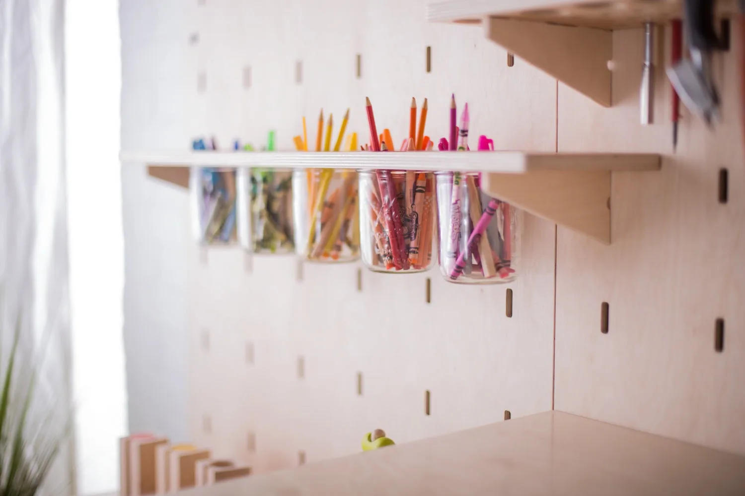 MakerWall Mason Jar Rack