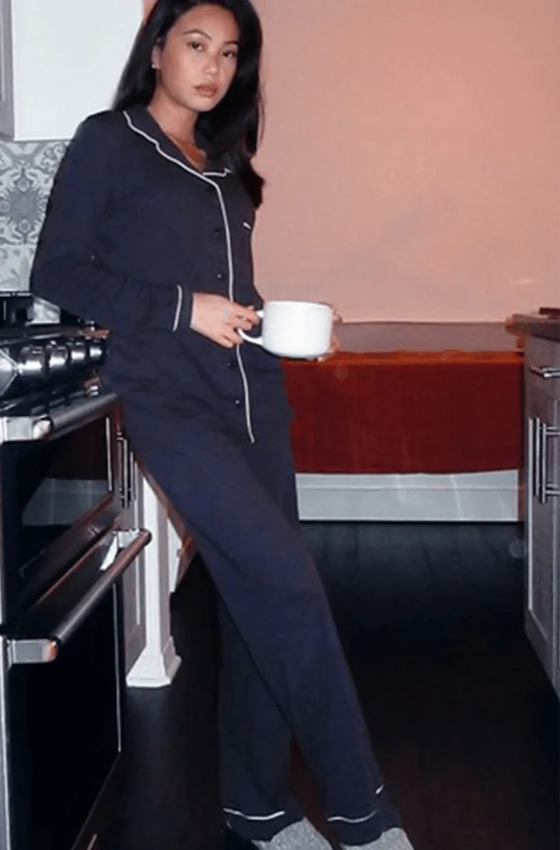 Organic Cotton Piped Pajamas