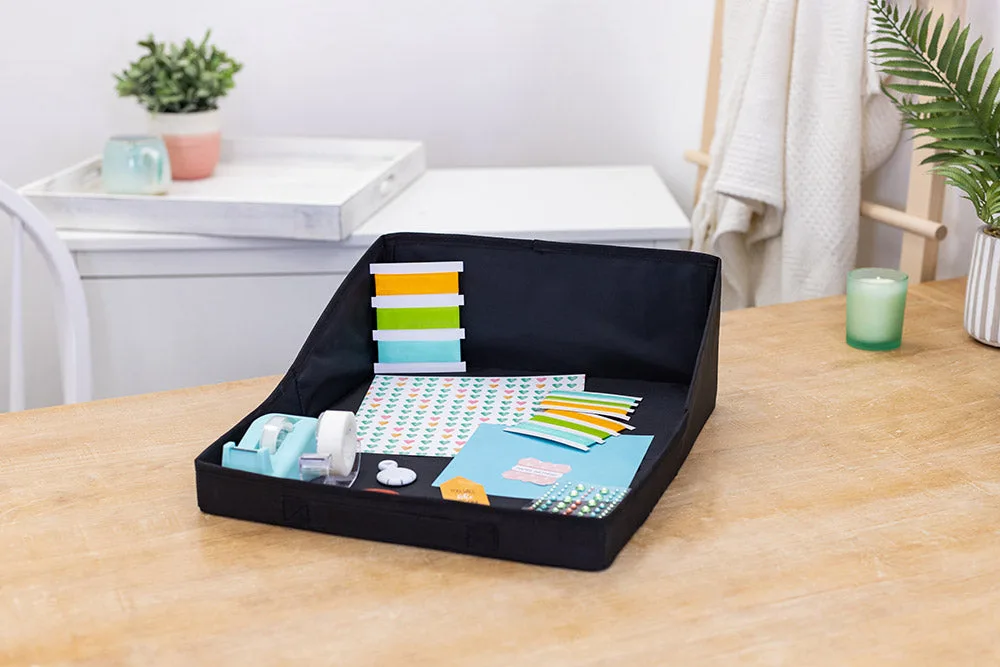Organize os seus materiais de artesanato com caixas e clipes