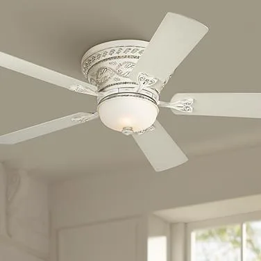 52 Inch Casa Vieja Ancestry Led French White Hugger Fan With Remote 47m80