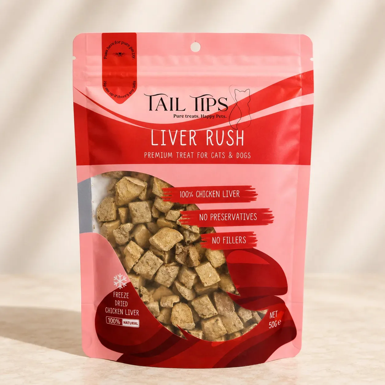 Liver Rush - 100% Freeze-Dried Chicken Liver Treats | High-Value | 50g pack