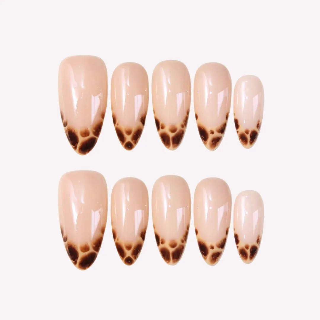 Burnt Honey Press-On Nails: Warm Neutral Shade Guide