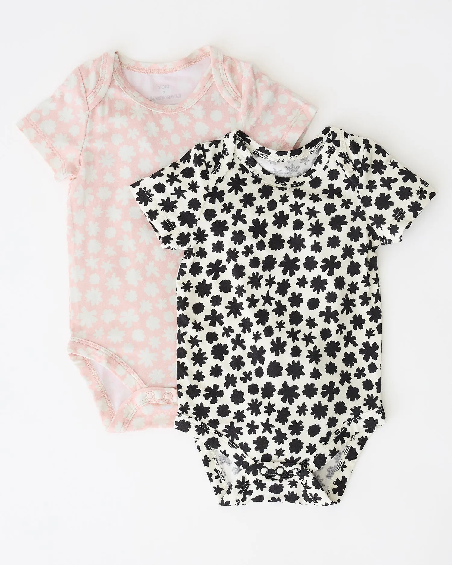 Body de bebé en pack de 2 | Crema y rosa manzanilla