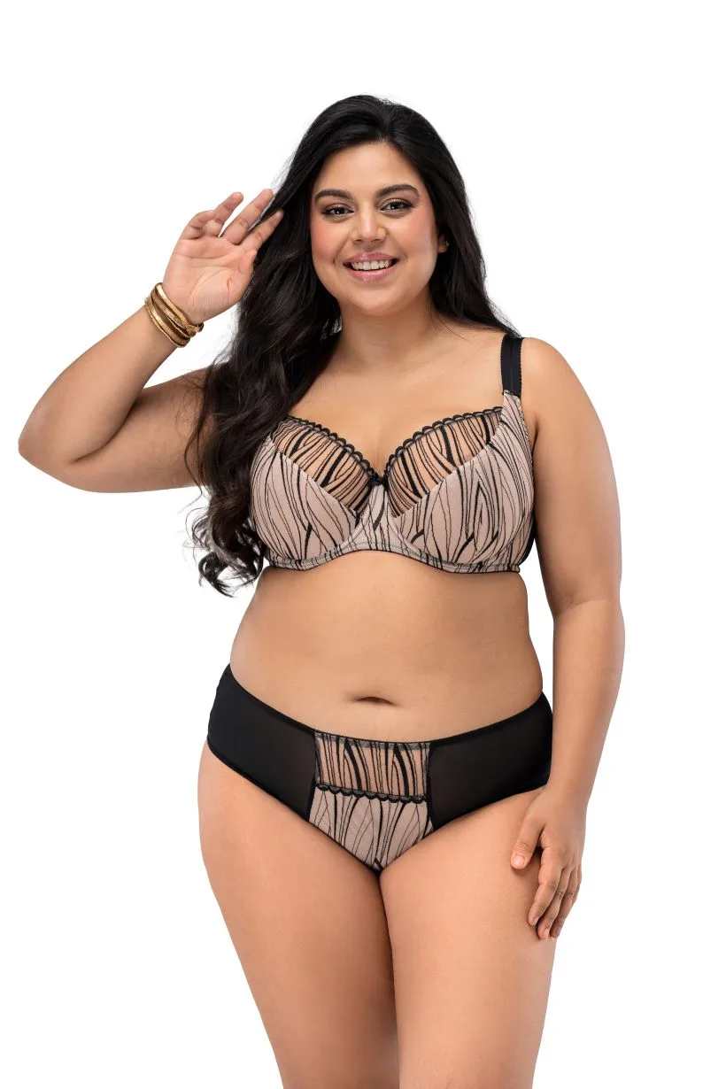 Queen Soft Beige y Negro N500 - Sujetador 95