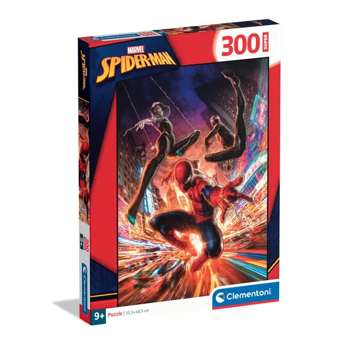 300-Teile-Spider-Man-Puzzle mit Kindern lösen