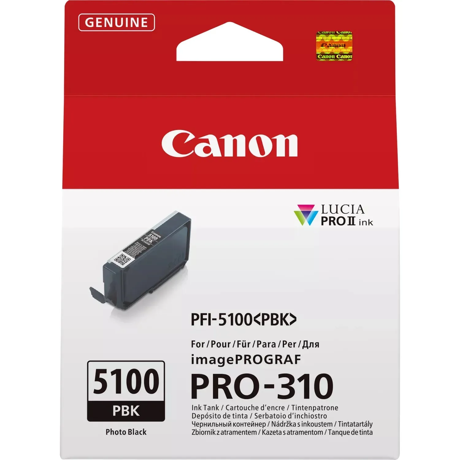 خرطوشة حبر Canon PFI-5100PBK أسود فوتوغرافي