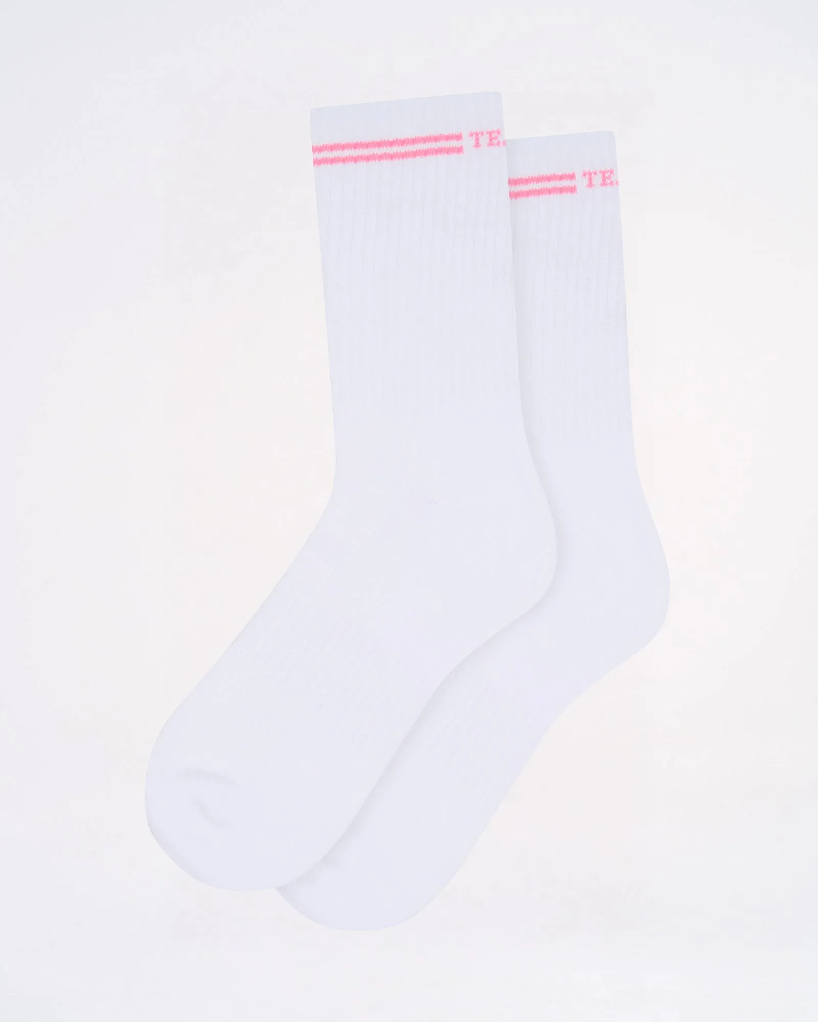 Classic Crew Socks - White|Pink