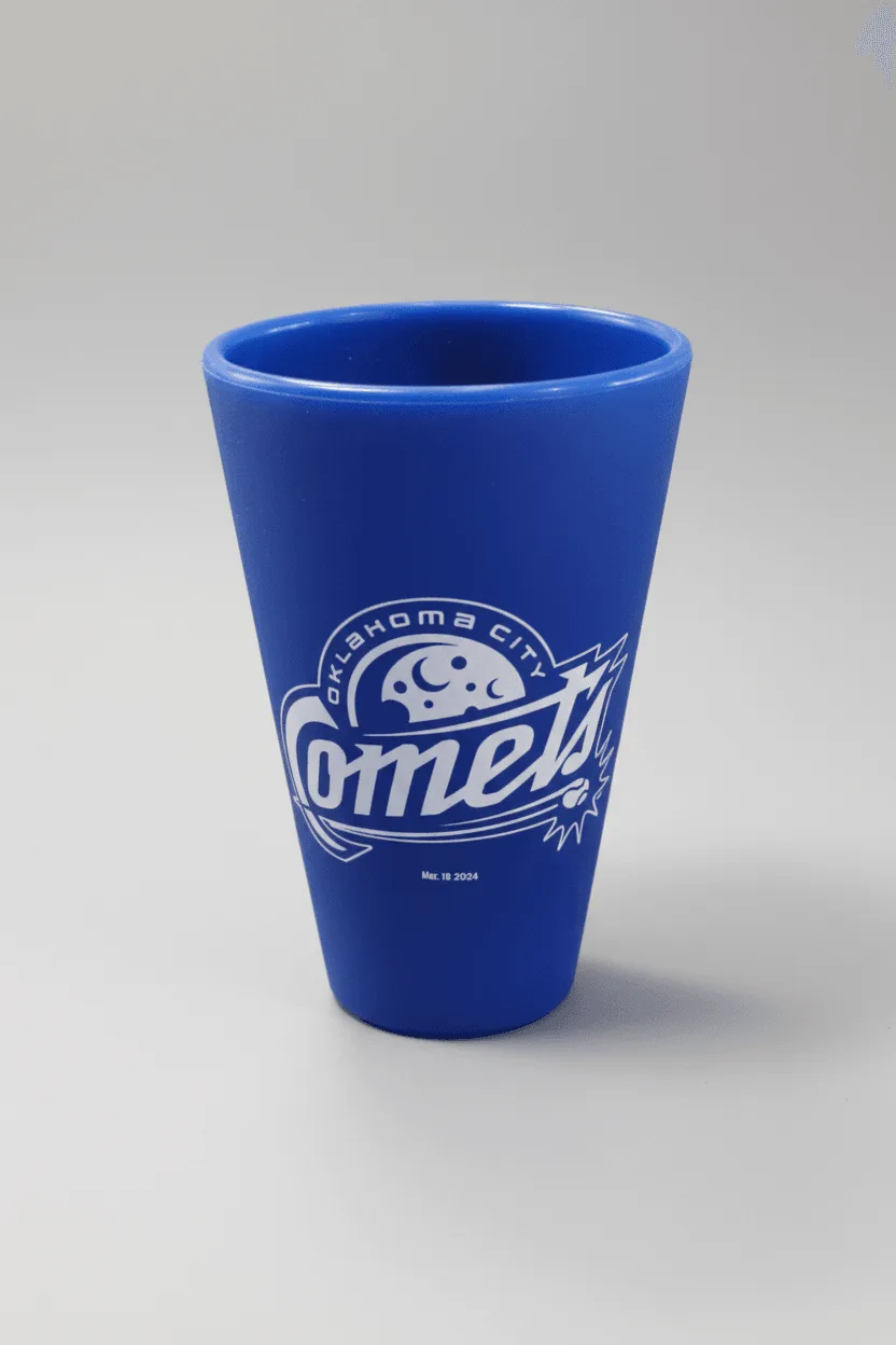 Bicchiere da pinta blu primario in silicone OKC Comets