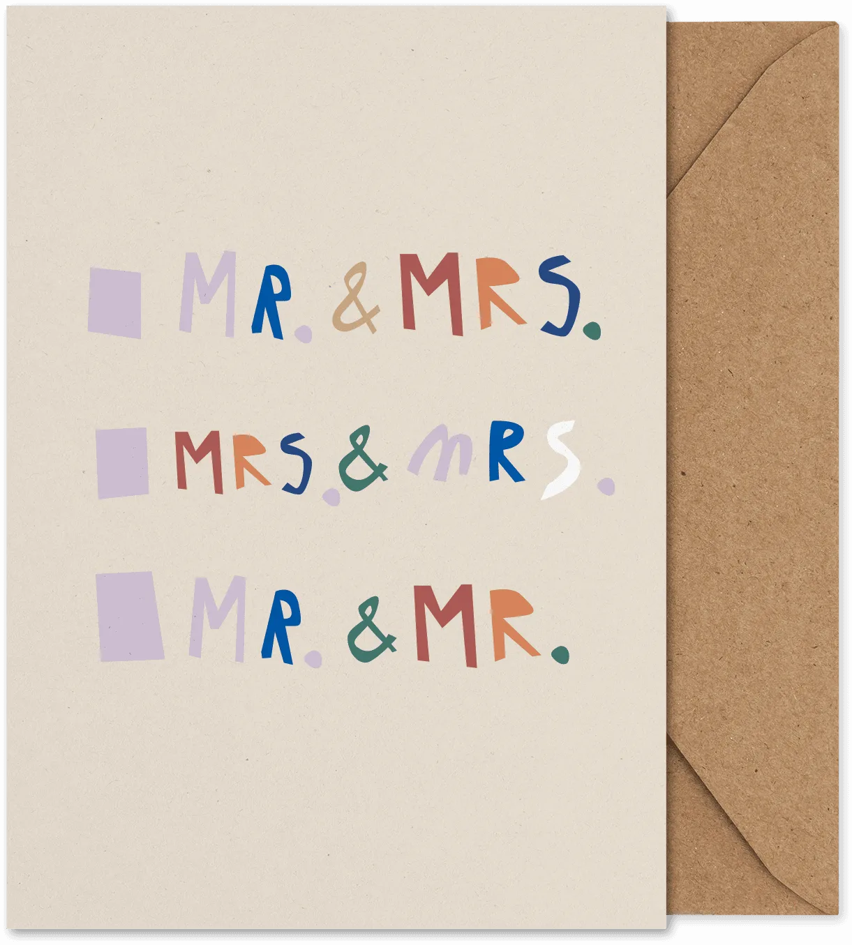 Any Couple - Folded Art Card