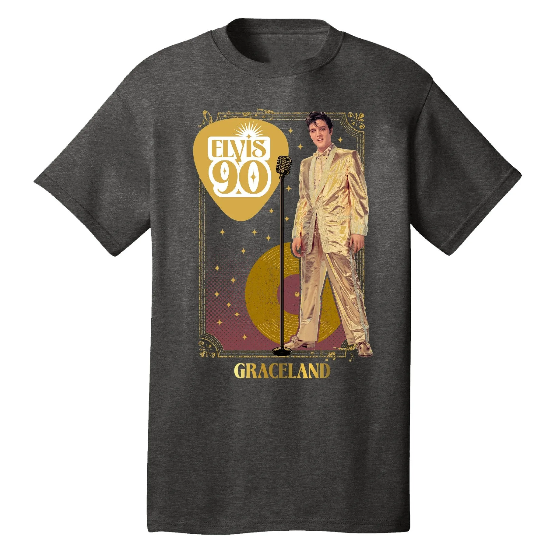 Elvis 90 Gold Suit Microphone T-Shirt