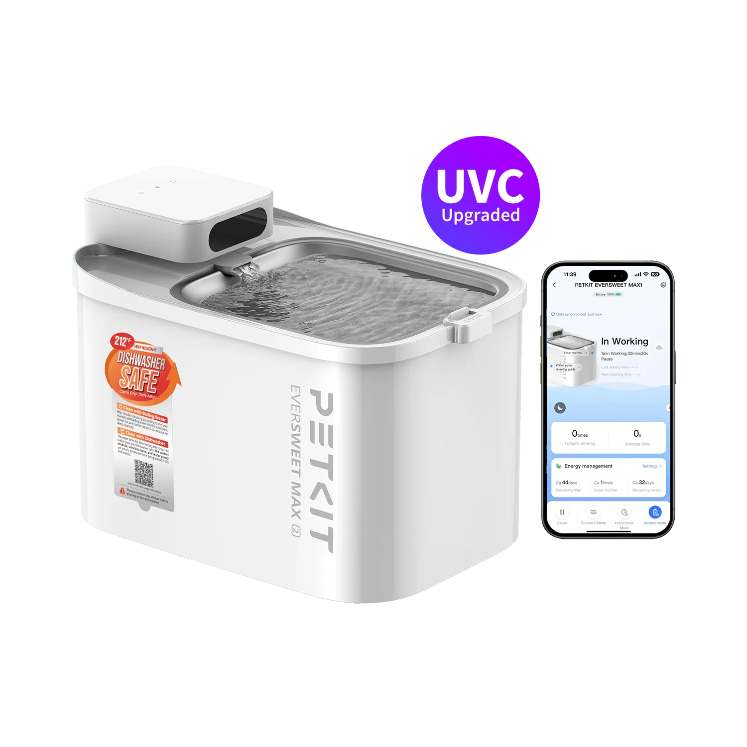 EverSweet Max 2 (UVC) Pet Water Fountain