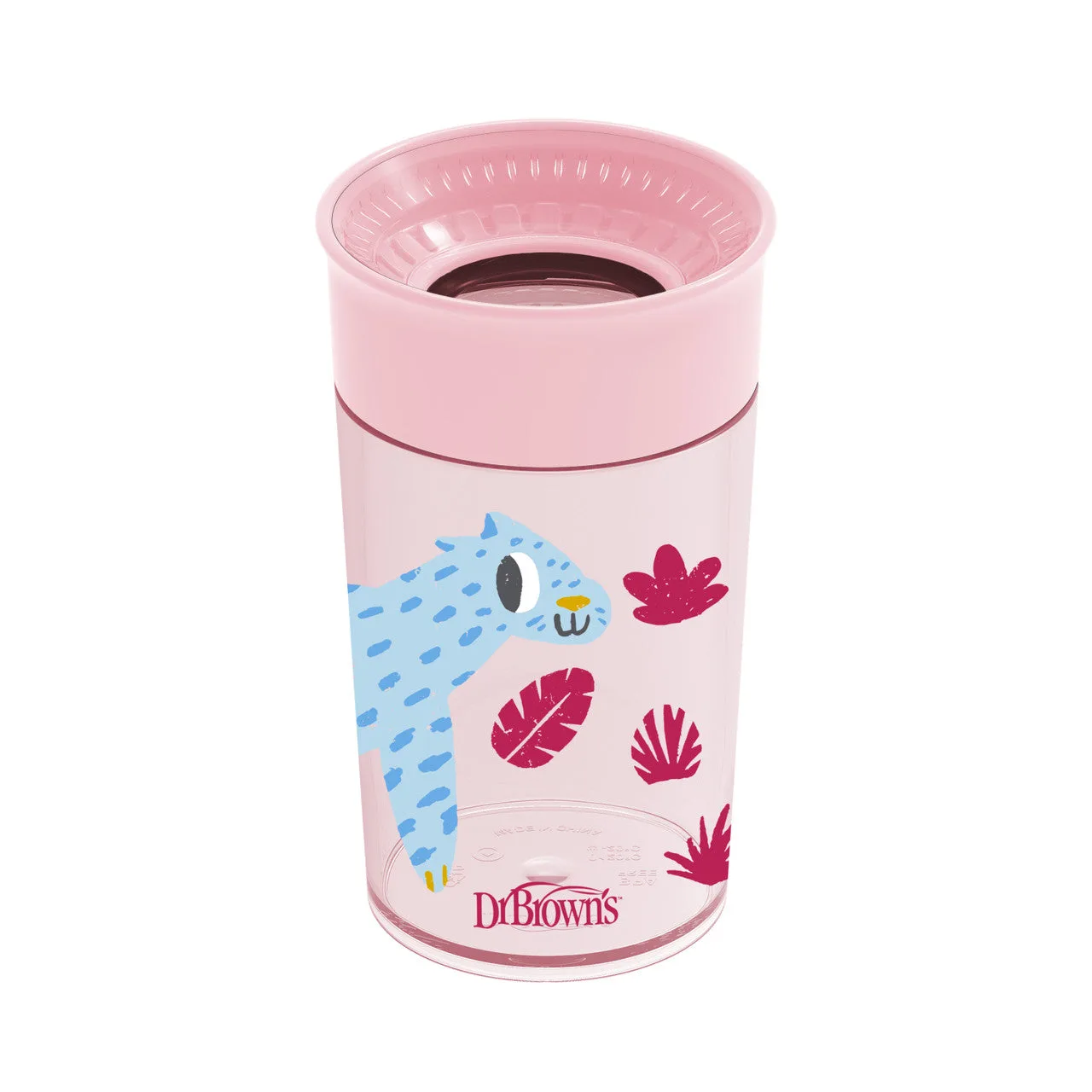 Dr Brown's Milestones Cheers360 Cup, 10oz/300ml, Pink