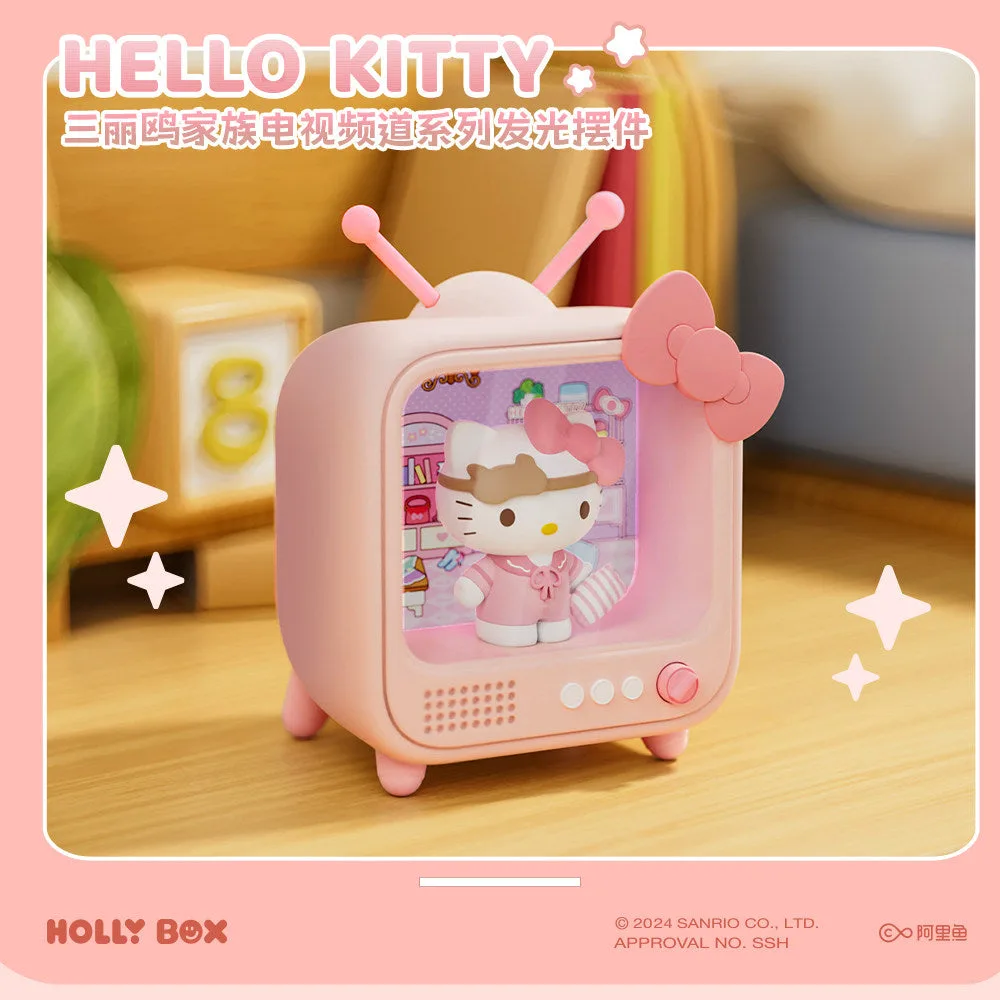 Sanrio TV Channel ฟิกเกอร์เรืองแสง Hello Kitty Kuromi My Melody Cinnamoroll