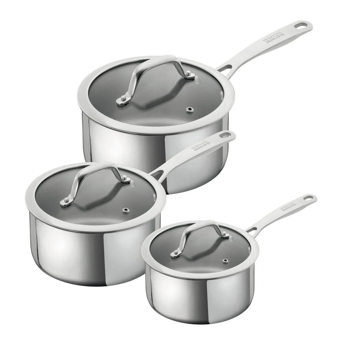 ALLROUND Set de cazos 1.5 + 2.3 + 3.1 L