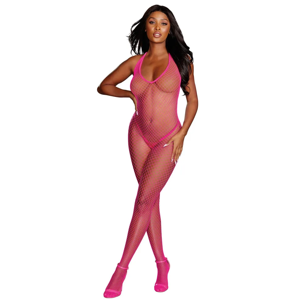 Body Dreamgirl : rose néon vs résille diamant noir