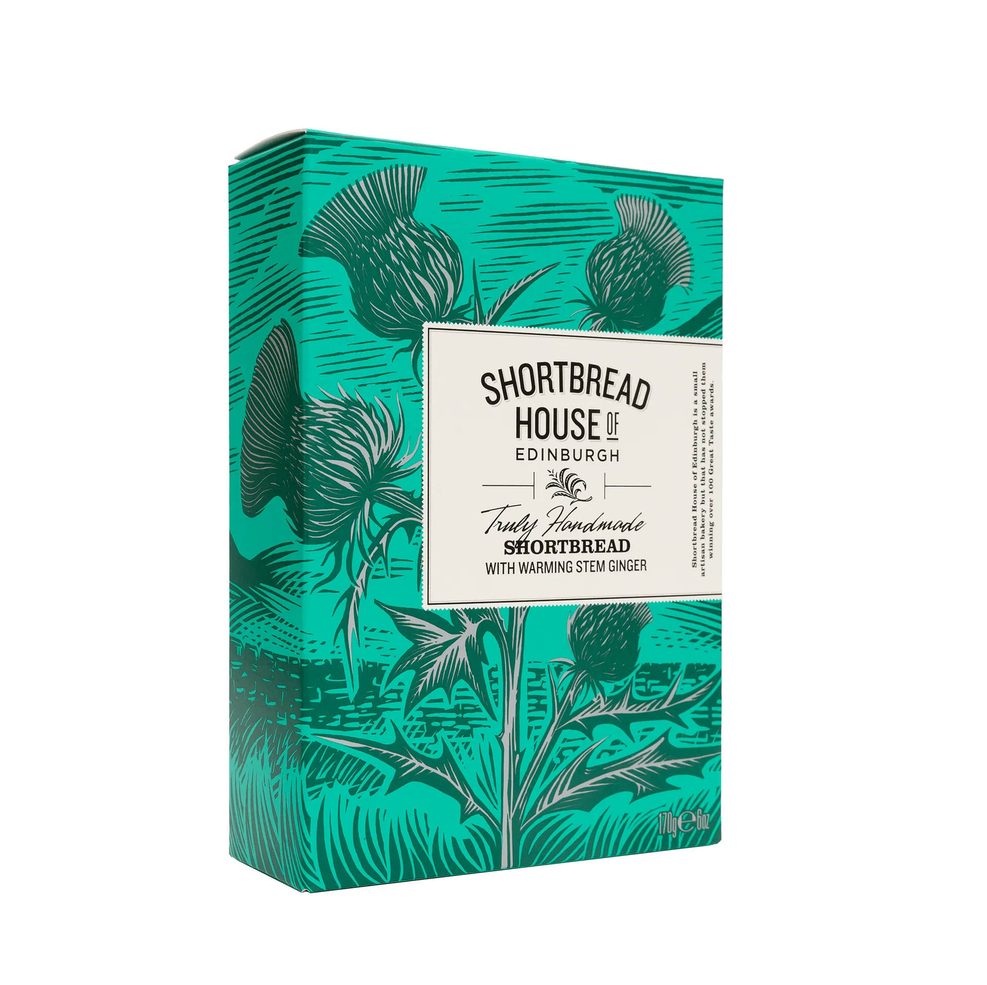 170g Box of Truly Handmade Shortbread Fingers with Warming Stem Ginger