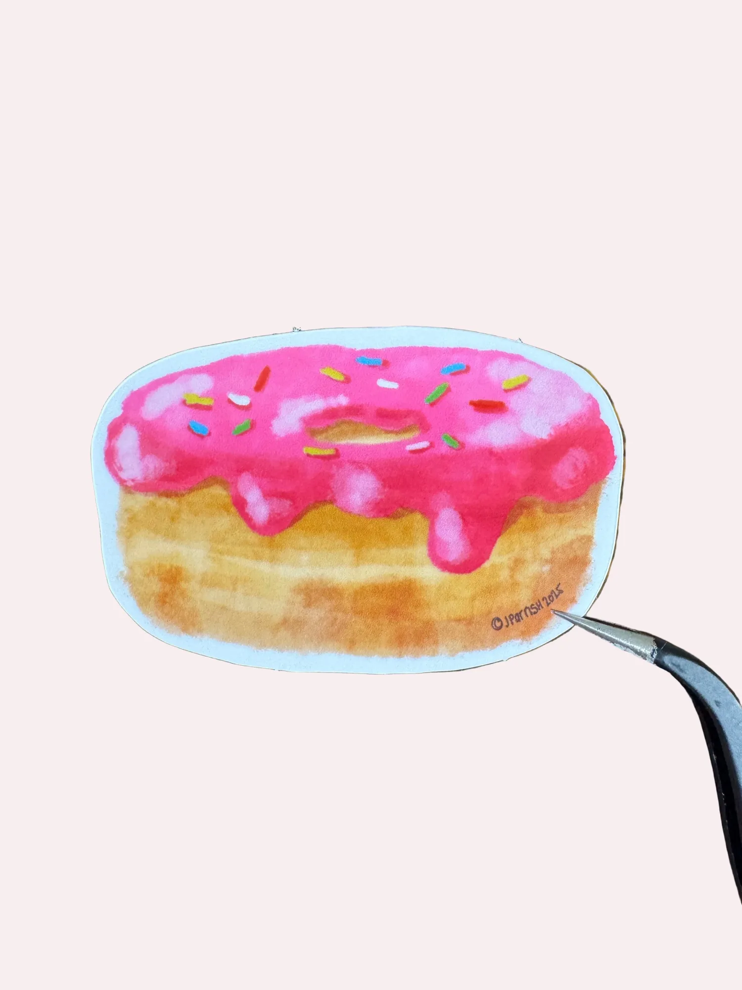 Pink Frosted Donut Sticker
