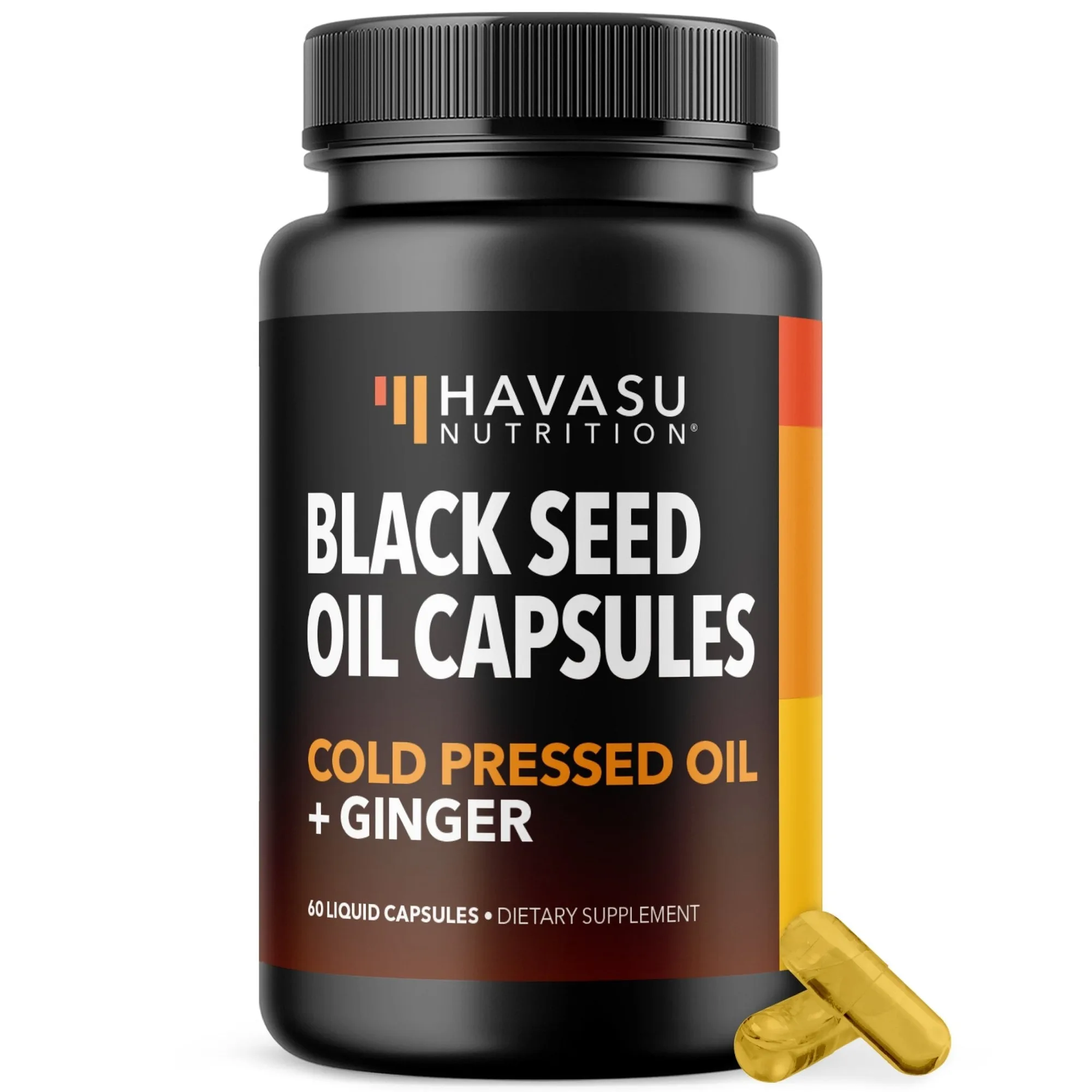Black Seed Oil + Ginger Liquid Capsules, 60ct