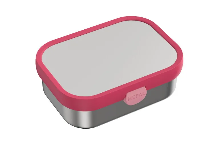 Campus Edelstahl Bento Brotdose mit Gabel - Cool pink