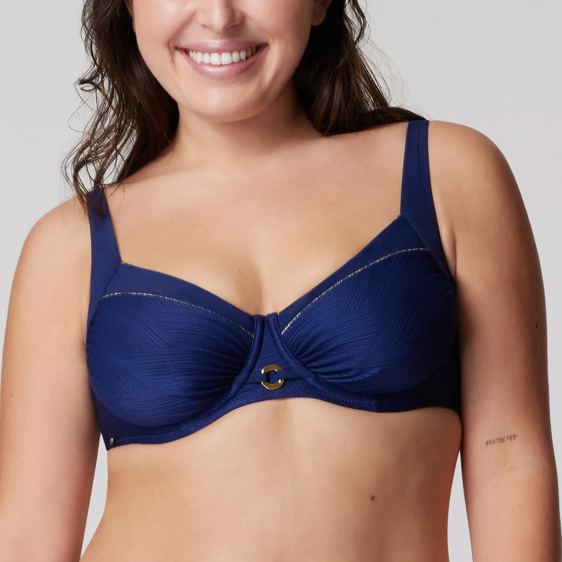 Haut de maillot de bain avec armatures Caldera bleu marine