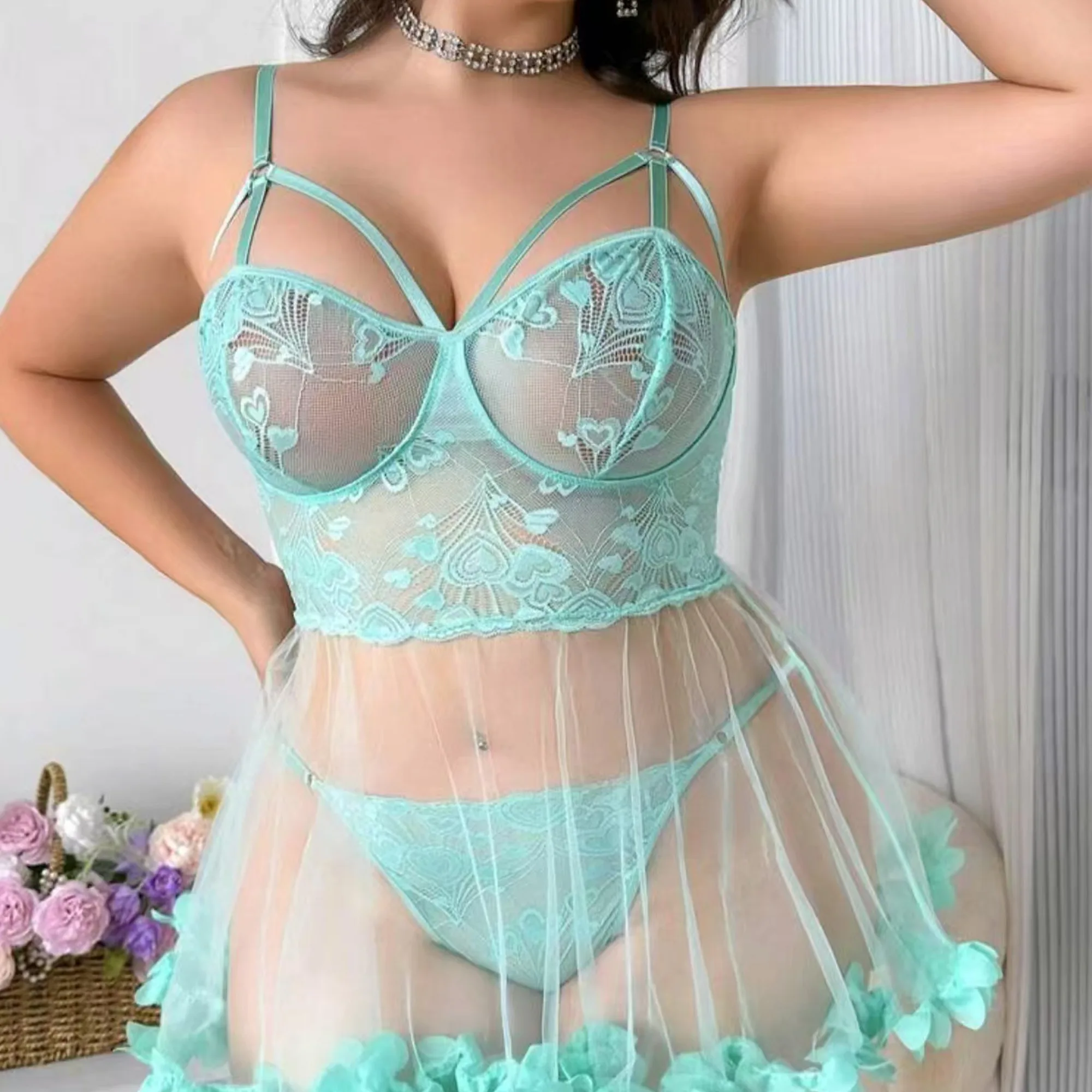 SI BABYDOLL & PANTY GREEN