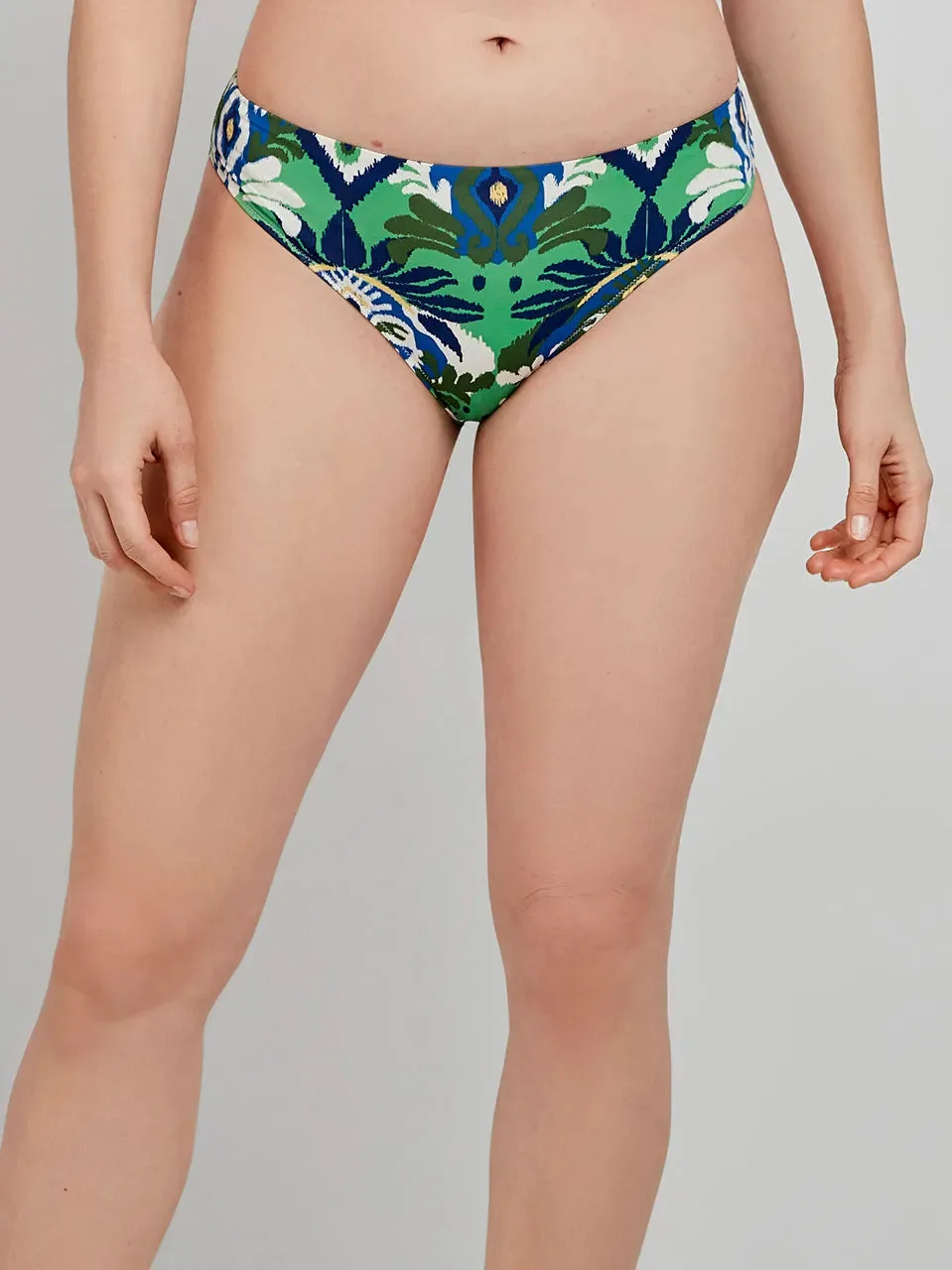 Braga bikini clásica de cintura alta con estampado tribal