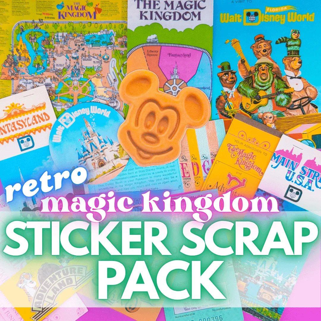 STICKER SCRAP PACK - Retro Magic Kingdom